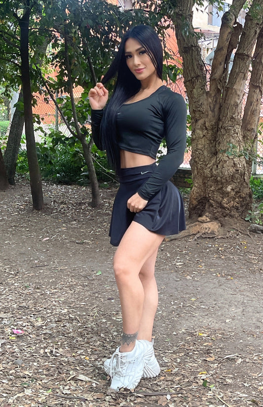 Ref 59- Falda Short + Crop Top